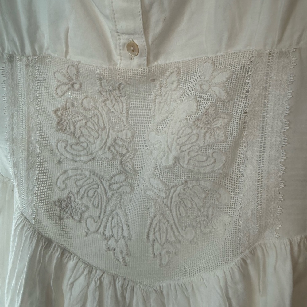 Zara White Lace Mini Dress - Picture 7 of 8